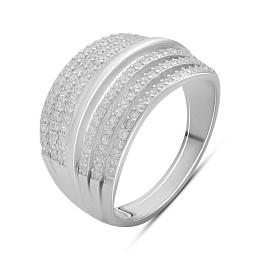 Silver Ring with Fianites