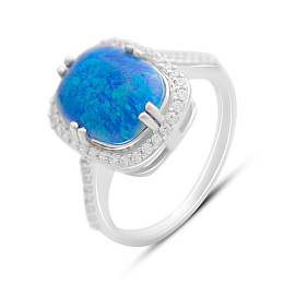 Silver ring with opal 2.784ct