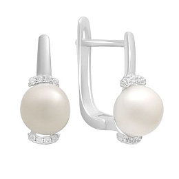 Серебряные серьги с жемчугом