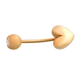 Sterling silver piercing with 0.05ct fianites