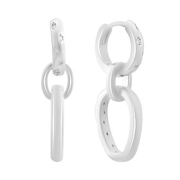 Серебряные серьги с фианитами