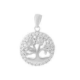 Срібна підвіска з фіанітами