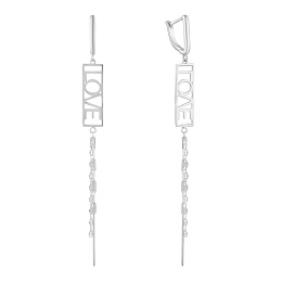 Silver earrings without stones