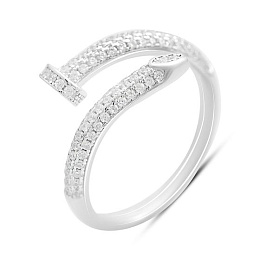 Серебряное кольцо с фианитами
