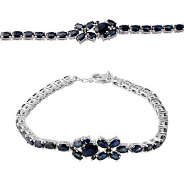 Sterling silver bracelet with sapphire 10.483ct
