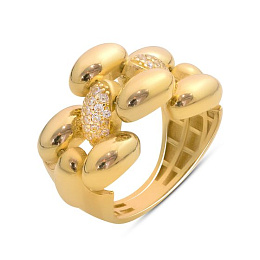 Золотое кольцо с фианитами 0.5ct