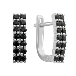 Серебряные серьги с сапфиром 1.568ct