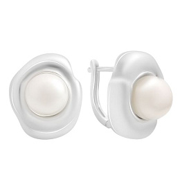 Серебряные серьги с жемчугом