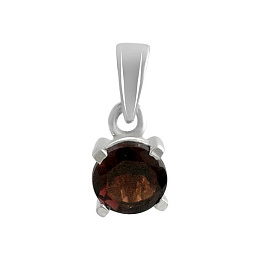 Silver pendant with a 0.625-carat garnet