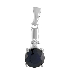 Silver pendant with sapphire 2.503ct