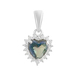Серебряная подвеска с мистик топазом 0.801ct