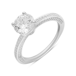 Серебряное кольцо с фианитами