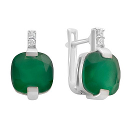 Silver earrings with agate (5.735 carats)