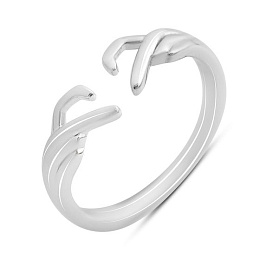Silver ring without stones