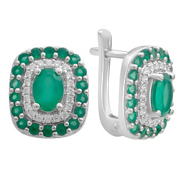 Silver earrings with agate 3.033ct