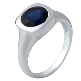 Серебряное кольцо с сапфиром nano 1.577ct