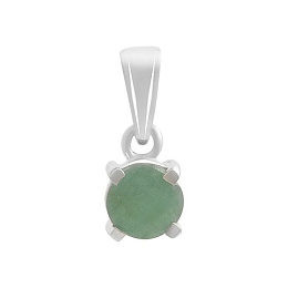 Серебряная подвеска с изумрудом 0.438ct