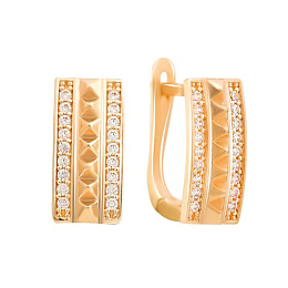 Серебряные серьги с фианитами 0.36ct