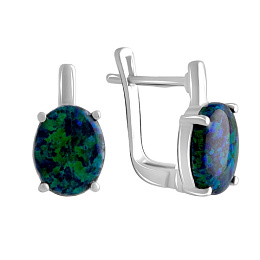 Серебряные серьги с опалом