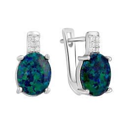 Серебряные серьги с опалом