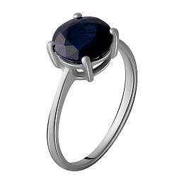 Серебряное кольцо с сапфиром 3.743ct