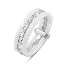 Silver ring with ceramics