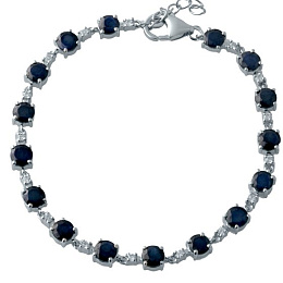 Серебряный браслет с сапфиром 11.413ct