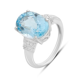 Серебряное кольцо с топазом 7.688ct
