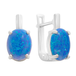 Серебряные серьги с опалом 1.772ct