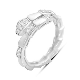 Серебряное кольцо с фианитами