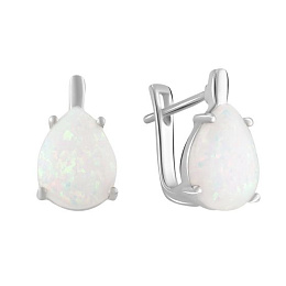 Silver earrings with opal 2.55ct