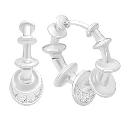 Серебряные серьги без камней