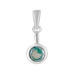 Silver pendant with a mystic topaz