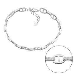 Серебряный браслет с фианитами