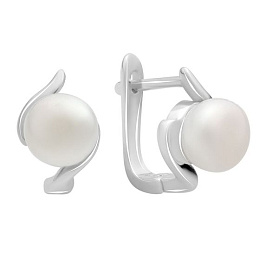 Серебряные серьги с жемчугом