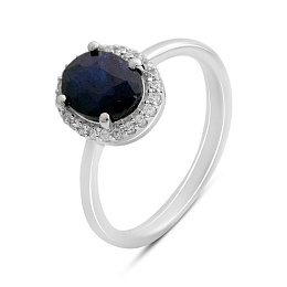Серебряное кольцо с сапфиром 1.891ct