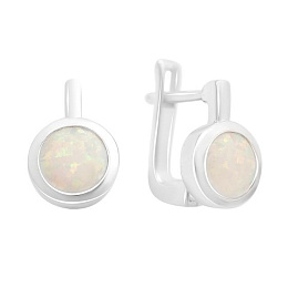 Серебряные серьги с опалом 0.65ct