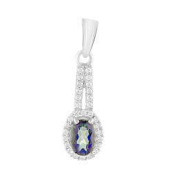 Silver pendant with mystic topaz 1.33ct