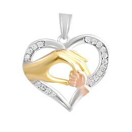 Серебряная подвеска с фианитами