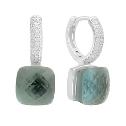 Серебряные серьги с фианитами