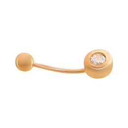 Sterling silver piercing with 0.04ct fianites