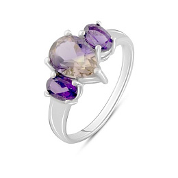 Срібна каблучка з аметрином nano 1.7ct