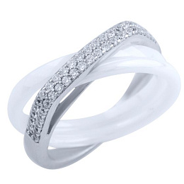 Серебряное кольцо с керамикой