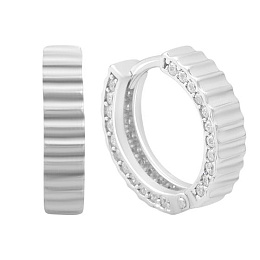 Серебряные серьги с фианитами 0.44ct