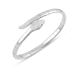 Silver bracelet with phianites