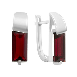 Срібні сережки з гранатом nano 4.351ct