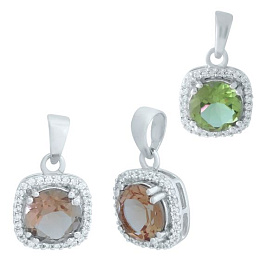 Серебряная подвеска с султанитом 2.153ct