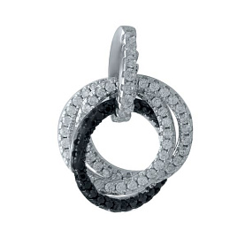 Срібна підвіска з фіанітами