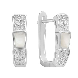 Серебряные серьги с перламутром