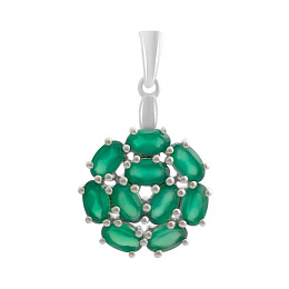 Серебряная подвеска с агатом 1.937ct